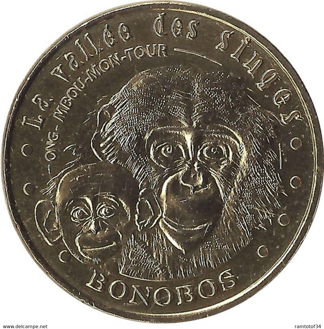 2020 MDP334 - ROMAGNE - La Vallée Des Singes 6 (Les Bonobos) / MONNAIE DE PARIS 2020 - 2020