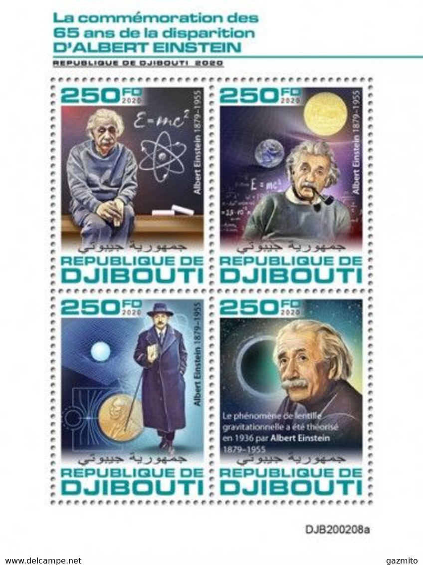 Djibouti 2020, A. Einstein, 4val In BF - Physics