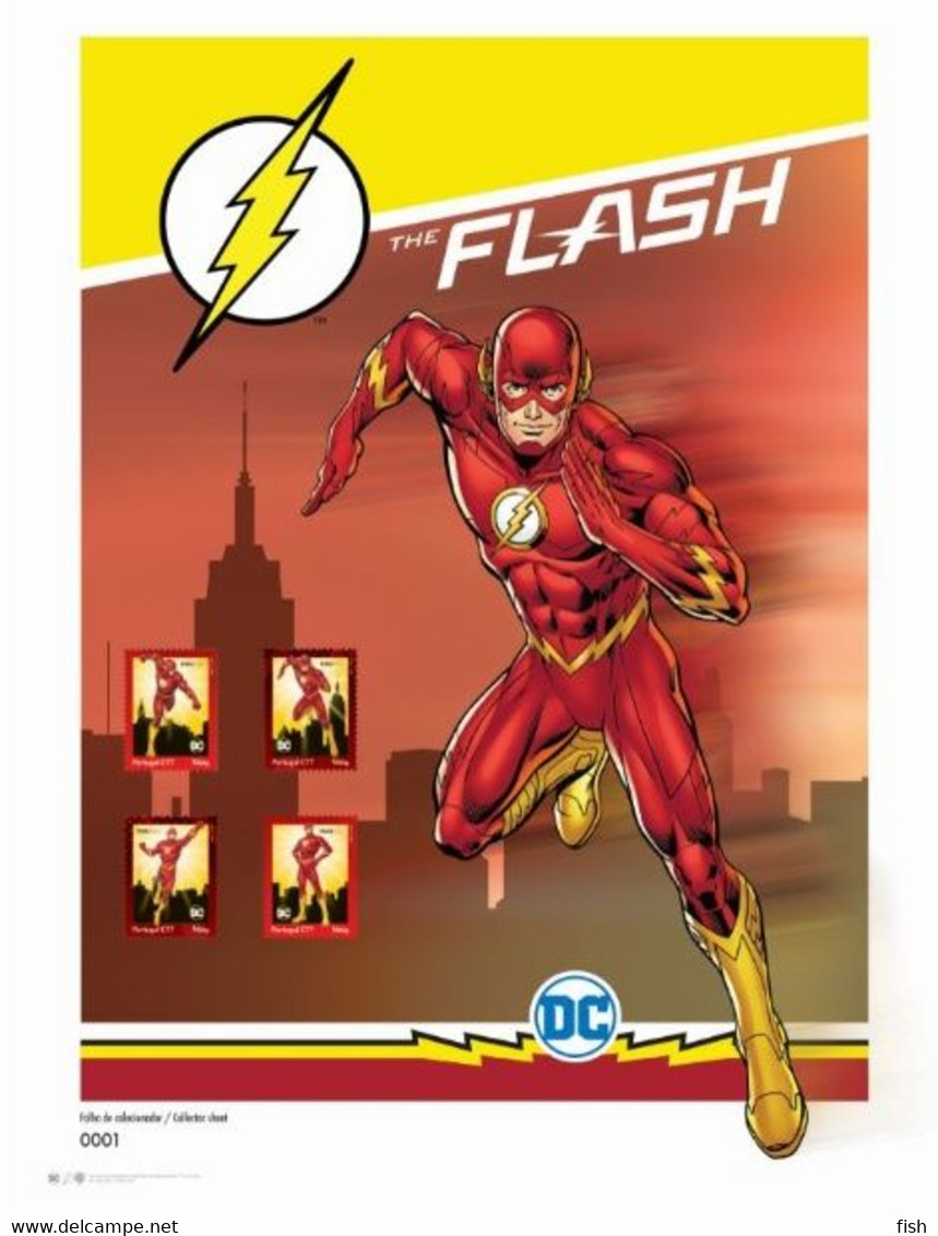 Portugal ** & Collector's Sheet, Justice League Series, DC Comics,  Flash 2020 (86429) - Feuilles Complètes Et Multiples