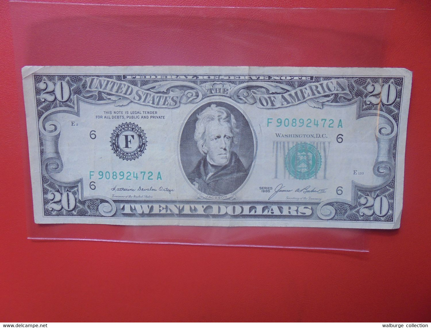U.S.A 20$ 1985 "F" Circuler - Federal Reserve (1928-...)