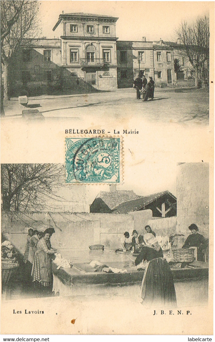 GARD 30. BELLEGARDE LA MAIRIE ET LES LAVOIRS - Bellegarde