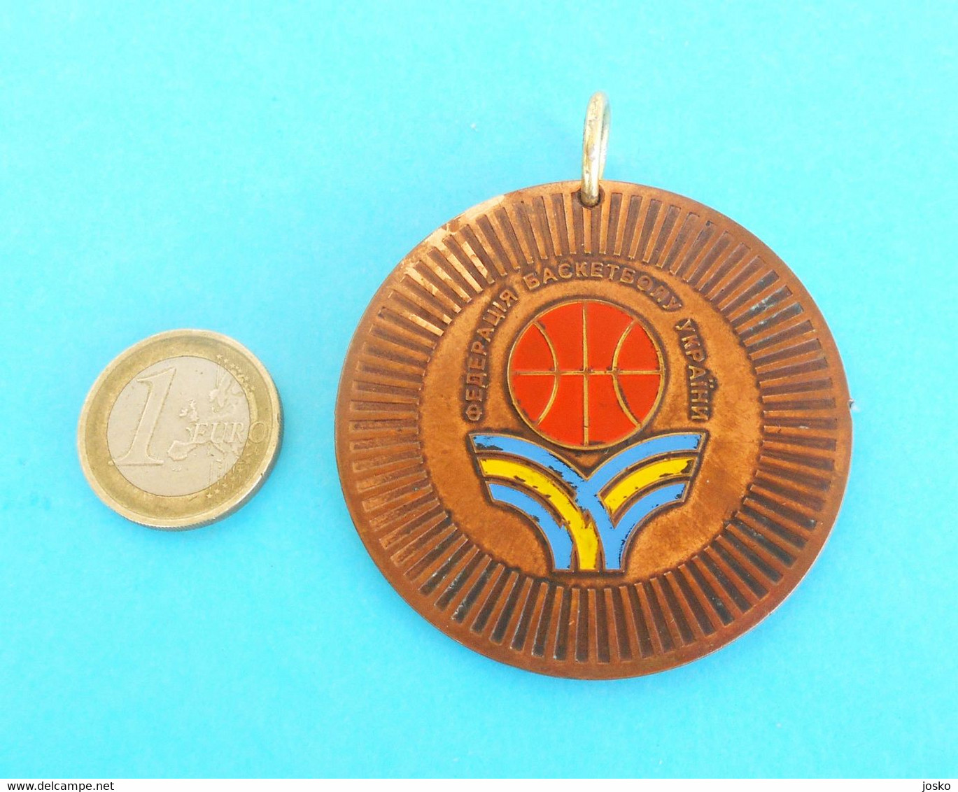 UKRAINE BASKETBALL FEDERATION (2006) Nice Old Medal For Winning 3rd Place * Basket-ball Pallacanestro Baloncesto Ukraina - Bekleidung, Souvenirs Und Sonstige