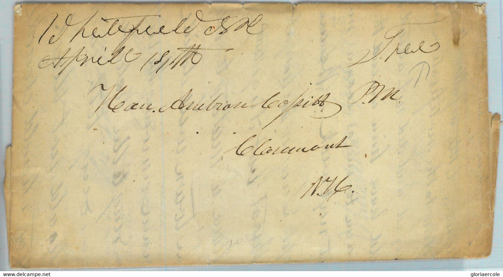 91303 - UNITED STATES USA - Postal History - PREPHILATELIC Cover WHITEFIELD, NH - …-1845 Prephilately