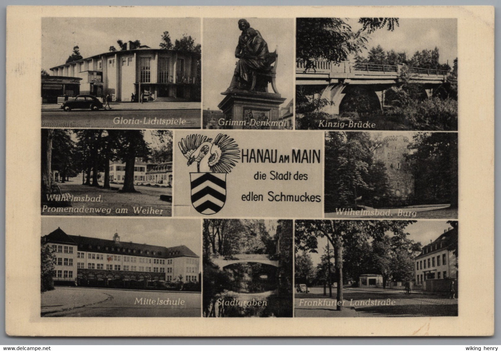 Hanau - S/w Mehrbildkarte 3 - Hanau