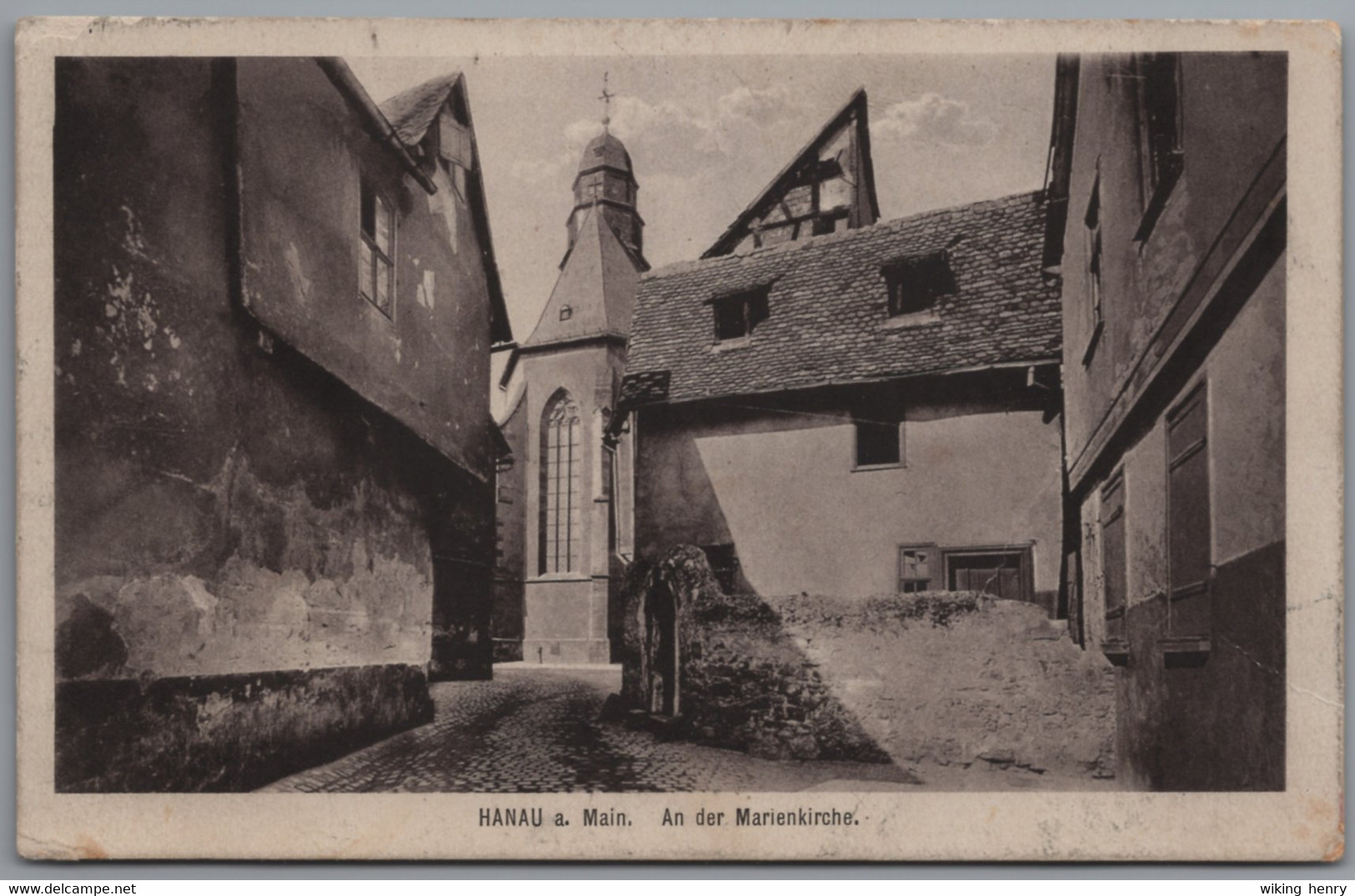 Hanau - S/w An Der Marienkirche 1   Feldpost 1914 - Hanau