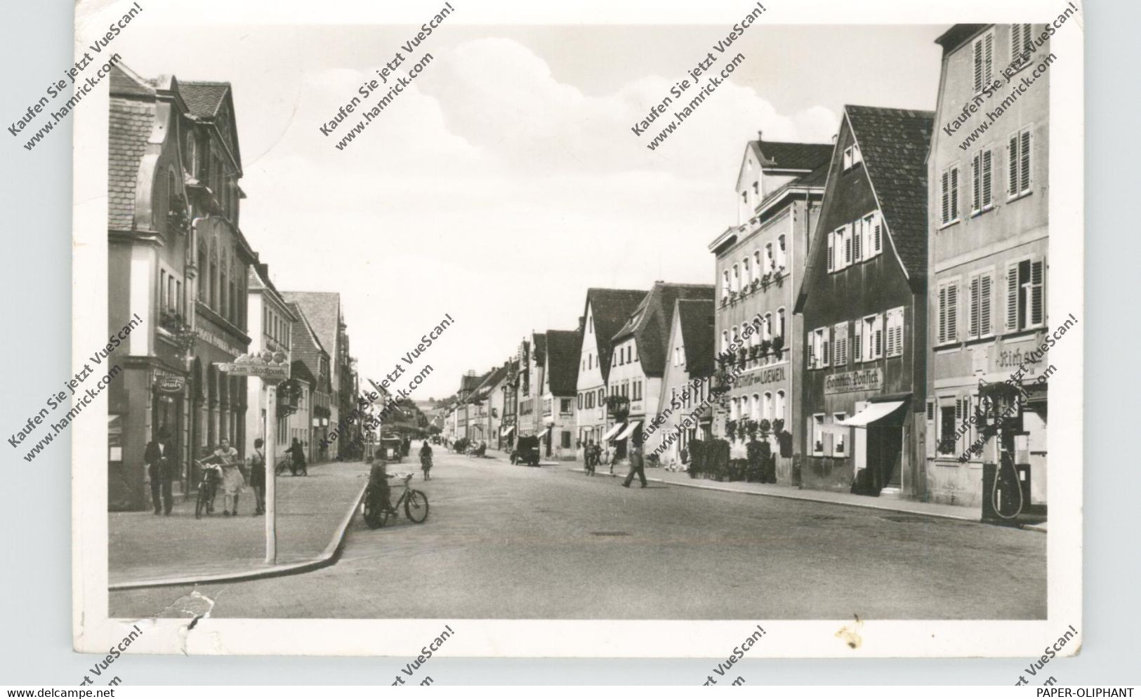 8530 NEUSTADT Aisch, Wilhelmstrasse, Tankstelle, 1949, Einriss - Bad Windsheim