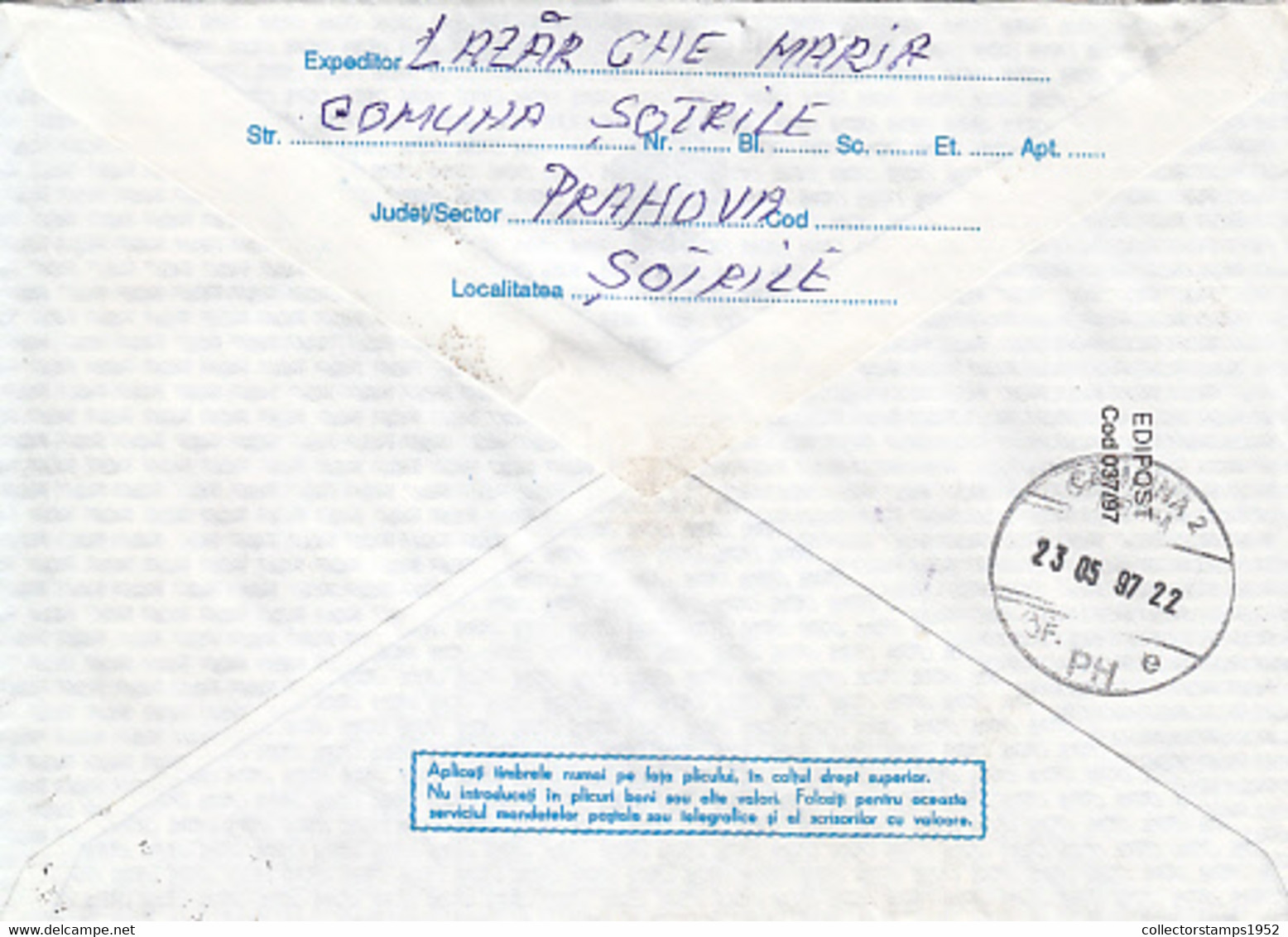 90363-BUCHAREST FIREFIGHTERS MUSEUM, FIREMEN, JOBS, REGISTERED COVER STATIONERY, FINE STAMPS, 1997, ROMANIA - Firemen