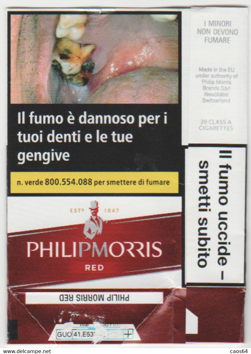 PHILIP MORRIS RED SOFT ITALY BOX SIGARETTE - Etuis à Cigarettes Vides