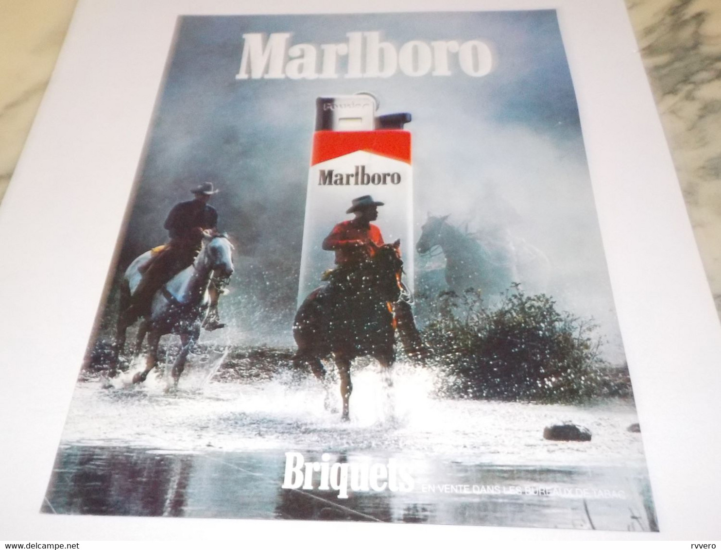 ANCIENNE PUBLICITE CIGARETTES MARLBORO 1984 - Andere & Zonder Classificatie