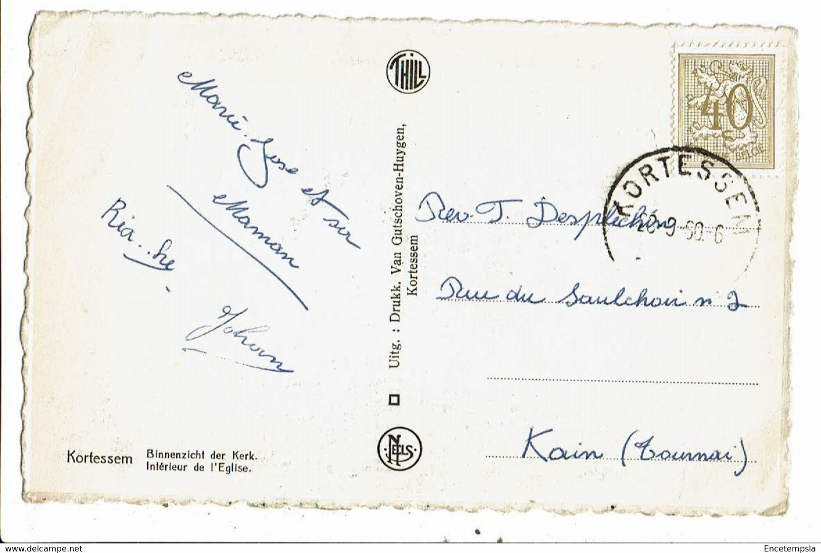 CPM-Carte Postale-Belgique-Kortessem-Intérieur De L'Eglise 1960-VM21612dg - Kortessem