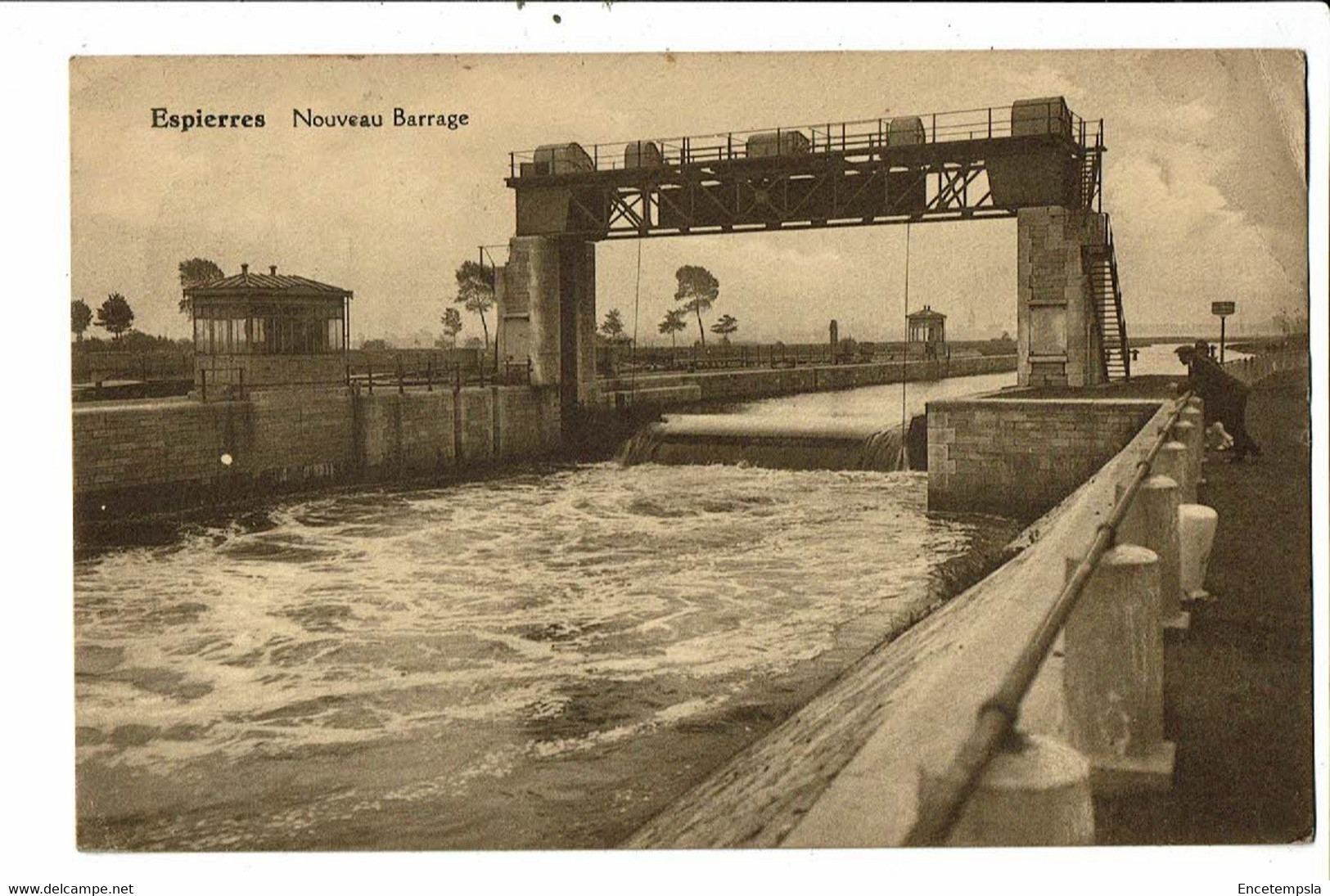 CPA-Carte Postale-Belgique-Espierres Nouveau Barrage 1934-VM21615dg - Espierres-Helchin - Spiere-Helkijn