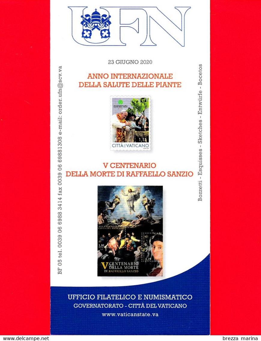 Nuovo - VATICANO - 2020 - Bollettino Ufficiale - Anno Salute Delle Piante - Raffaello Sanzio - BF 05 - Lettres & Documents