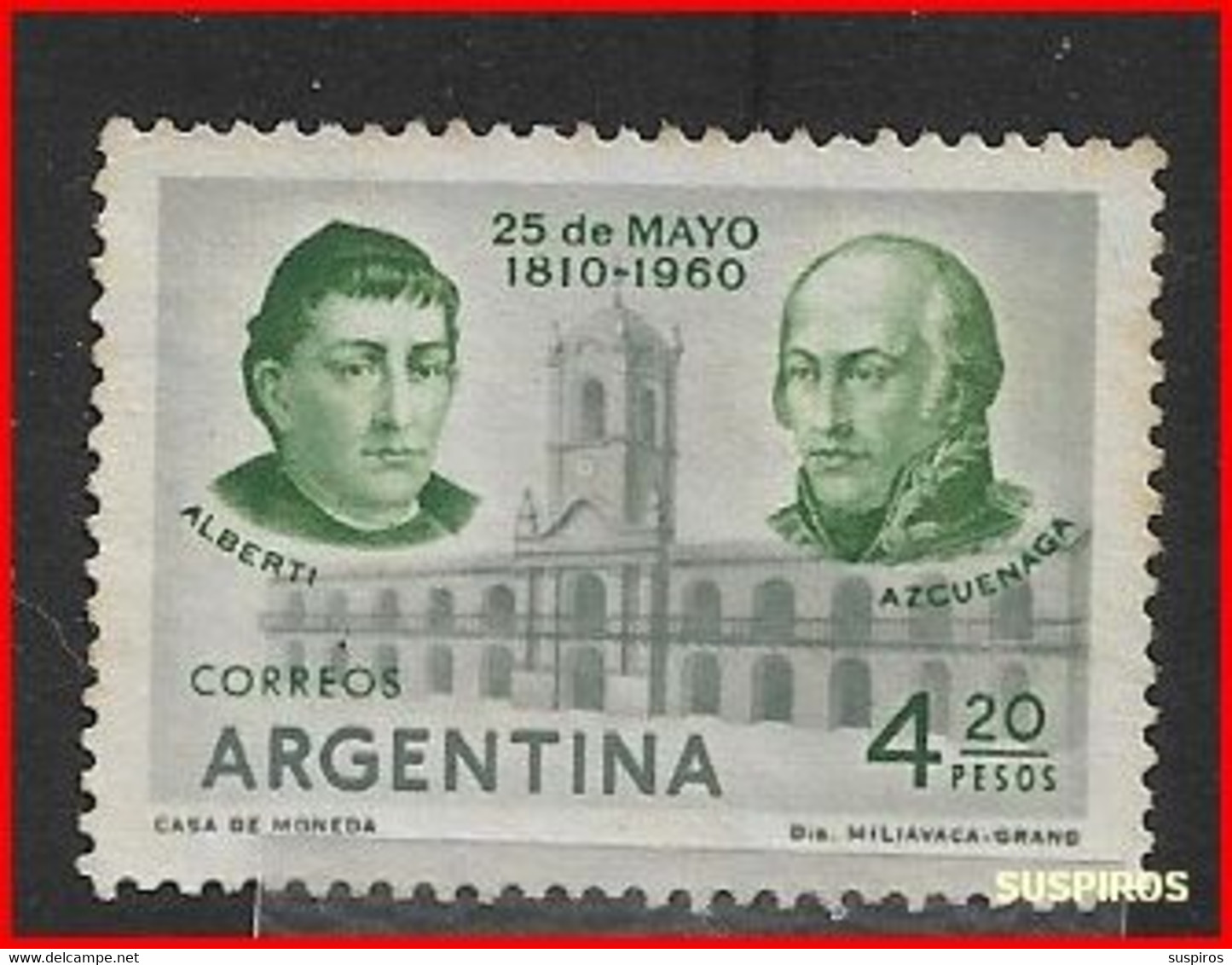 ARGENTINA   1960 The 150th Anniversary Of The May Revolution NG, GJ 1172 Ø - Usados