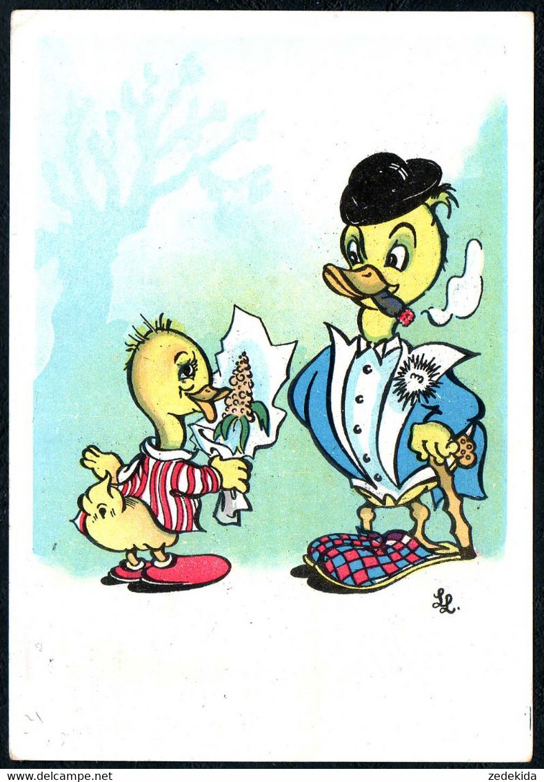 E0788 - TOP Donald Duck - Künstlerkarte - Fumetti