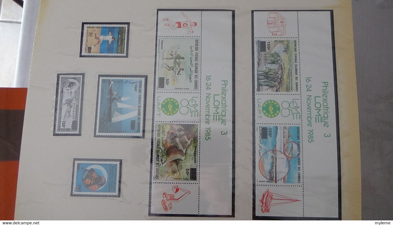 L21 Très belle collection Afrique dont Benin, Cameroun, Centrafrique et Comores en timbres et blocs ** A saisir !!!