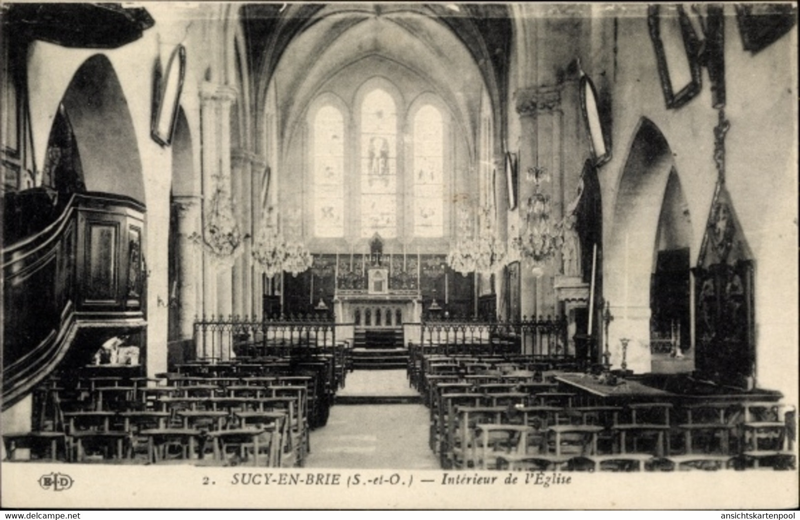 CPA Sucy En Brie Val De Marne, L'Eglise, Interieur - Other & Unclassified