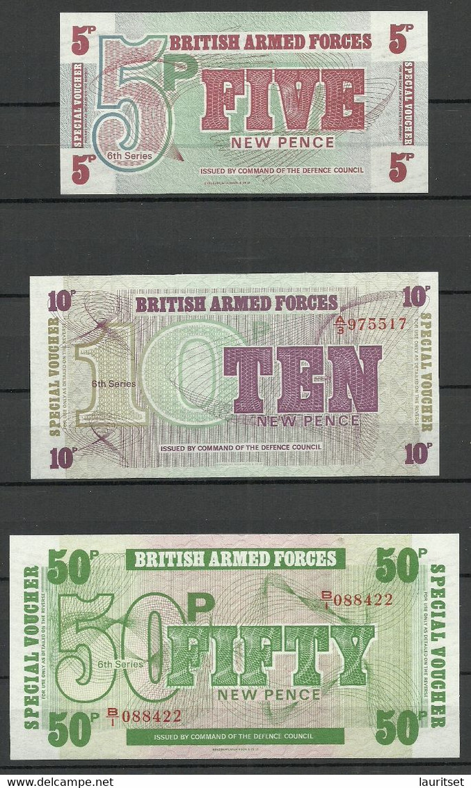 British Armed Forces Military Bank Notes Geldscheine UNC - Otros & Sin Clasificación