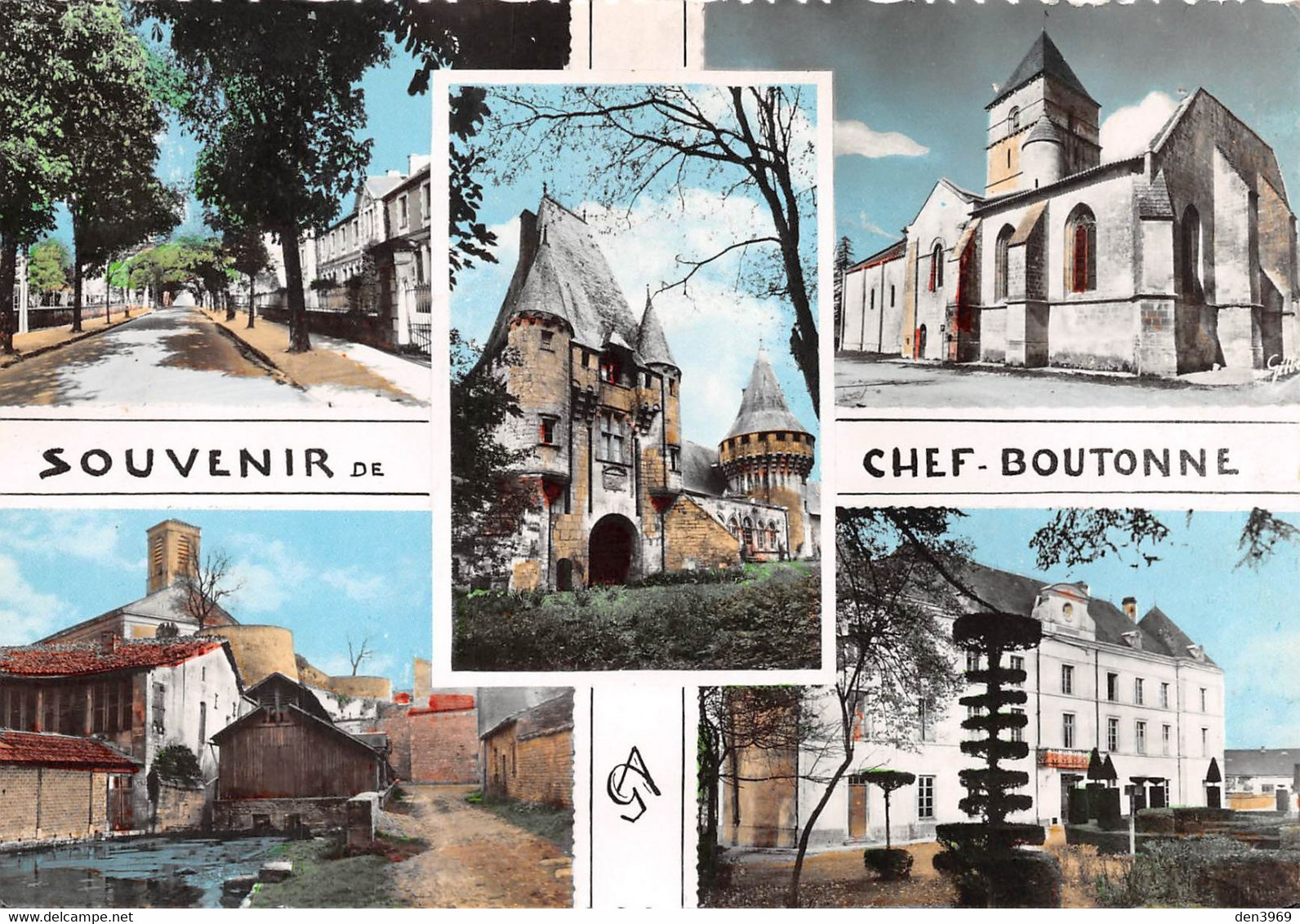 Souvenir De CHEF-BOUTONNE - Avenue De Javarzay - Eglise - Hôtel De Ville - Château - Chef Boutonne