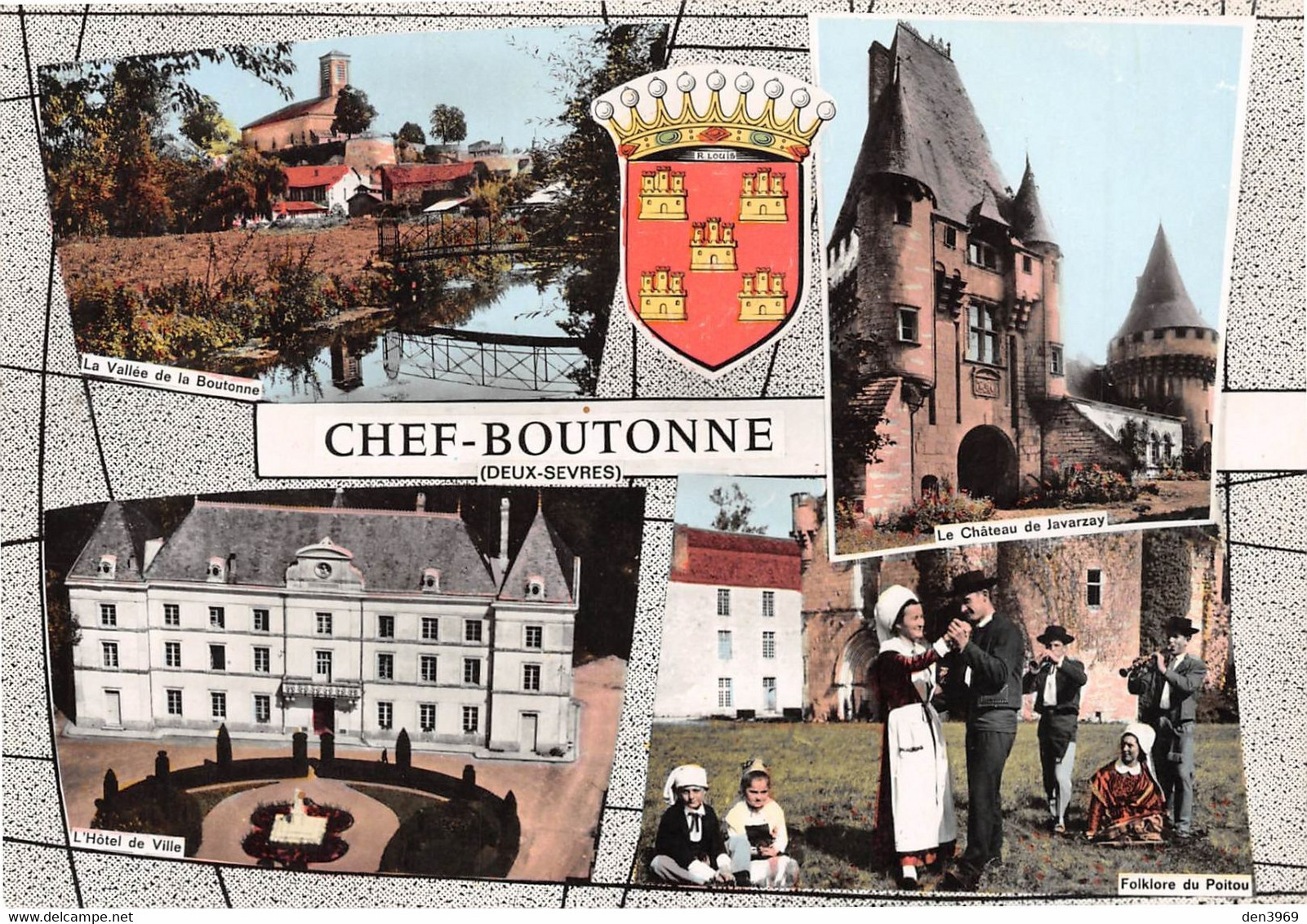 CHEF-BOUTONNE - Vallée De La Boutonne - Château De Javarzay - Hôtel De Ville - Folklore Du Poitou - Blason Robert Louis - Chef Boutonne