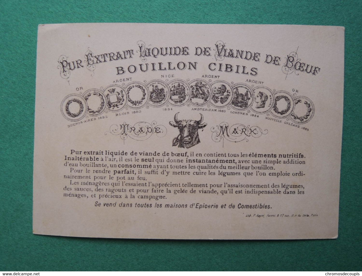 Chromo CIBILS. Appel. Cibils Bouillon Cibils Instantané. Pur Jus De Viande. Col Amidonné. Indien  Plumes Javelot. Arc - Sonstige & Ohne Zuordnung
