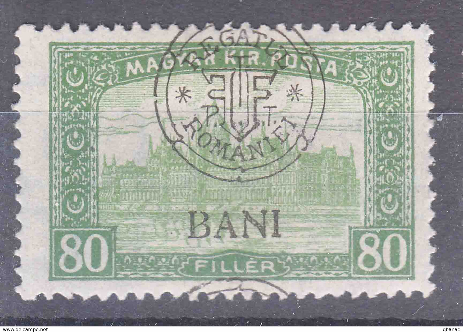 Romania Overprint On Hungary Stamps Occupation Transylvania 1919 Mi#39 I Mint Hinged, Moved Overprint - Transsylvanië