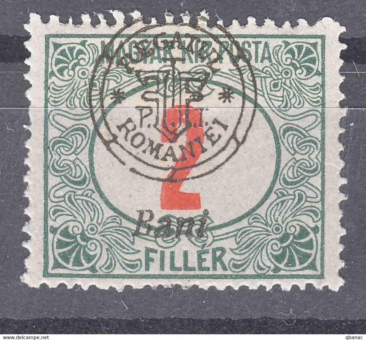 Romania Overprint On Hungary Stamps Occupation Transylvania 1919 Porto Mi#3 II Mint Hinged - Transylvanie