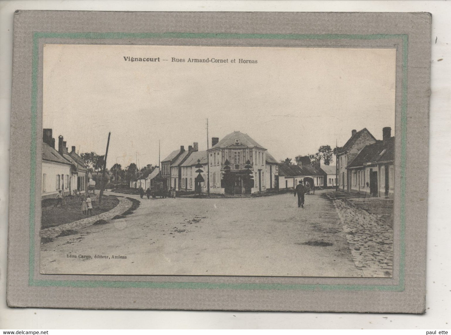 CPA - (80) VIGNACOURT - Aspect Du Carrefour Des Rues Armand-Cornet Et Hornas En 1921 - Vignacourt