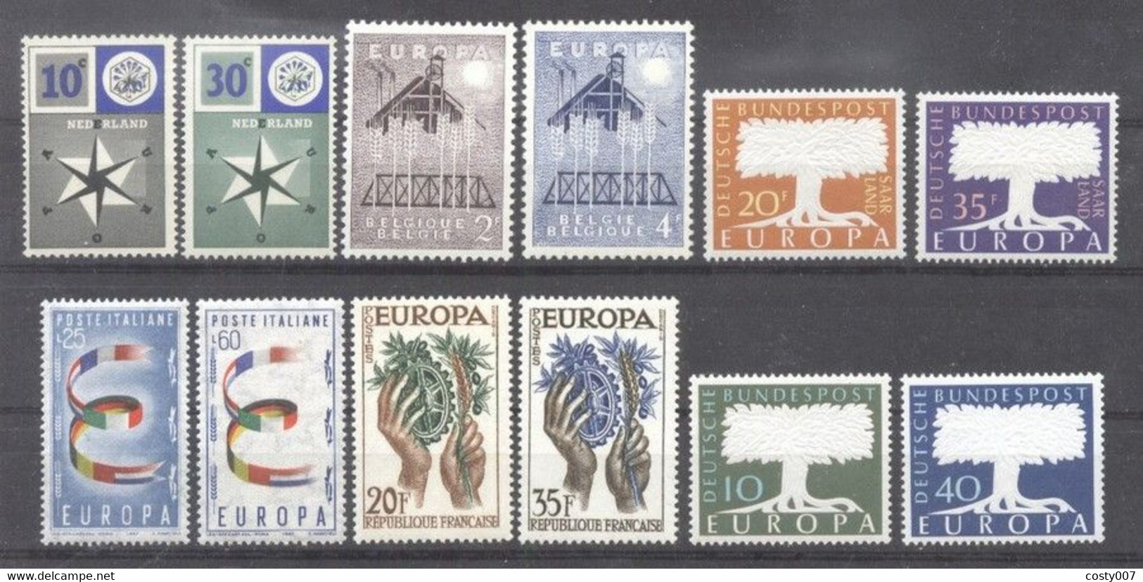 Lot 1957 Europa CEPT 12 Values MNH AC.708 - Sammlungen