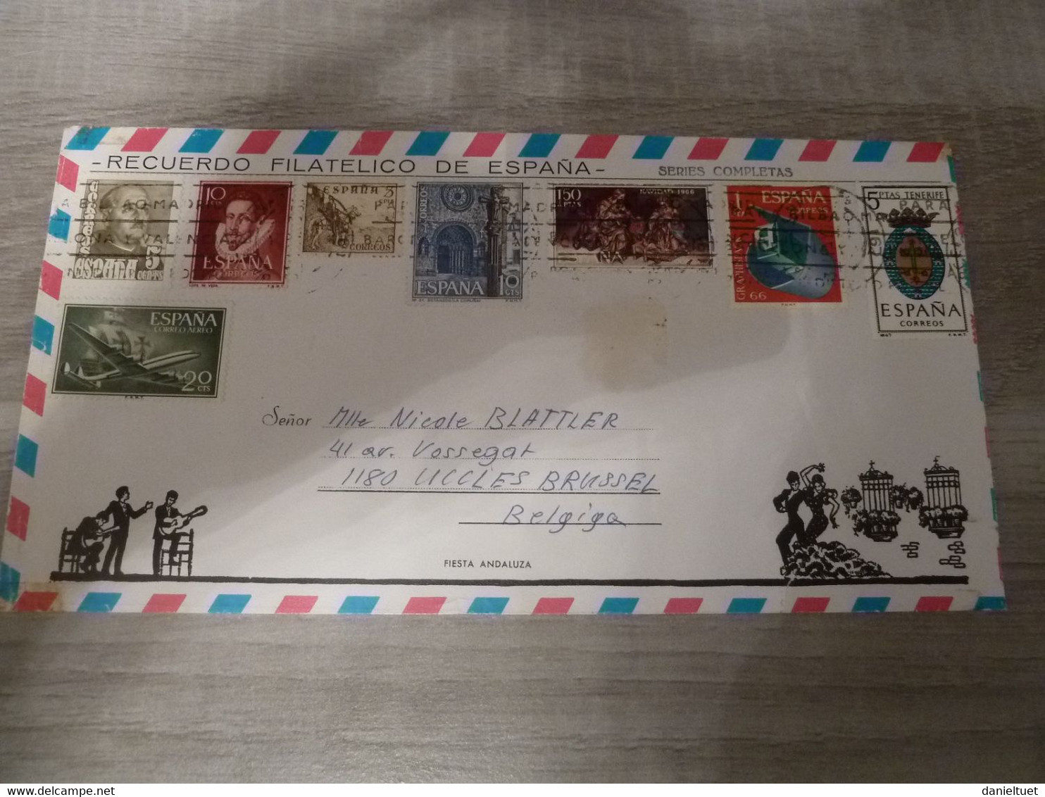 Enveloppe Filatelico De Espana - Année 1966 - - Errors & Oddities