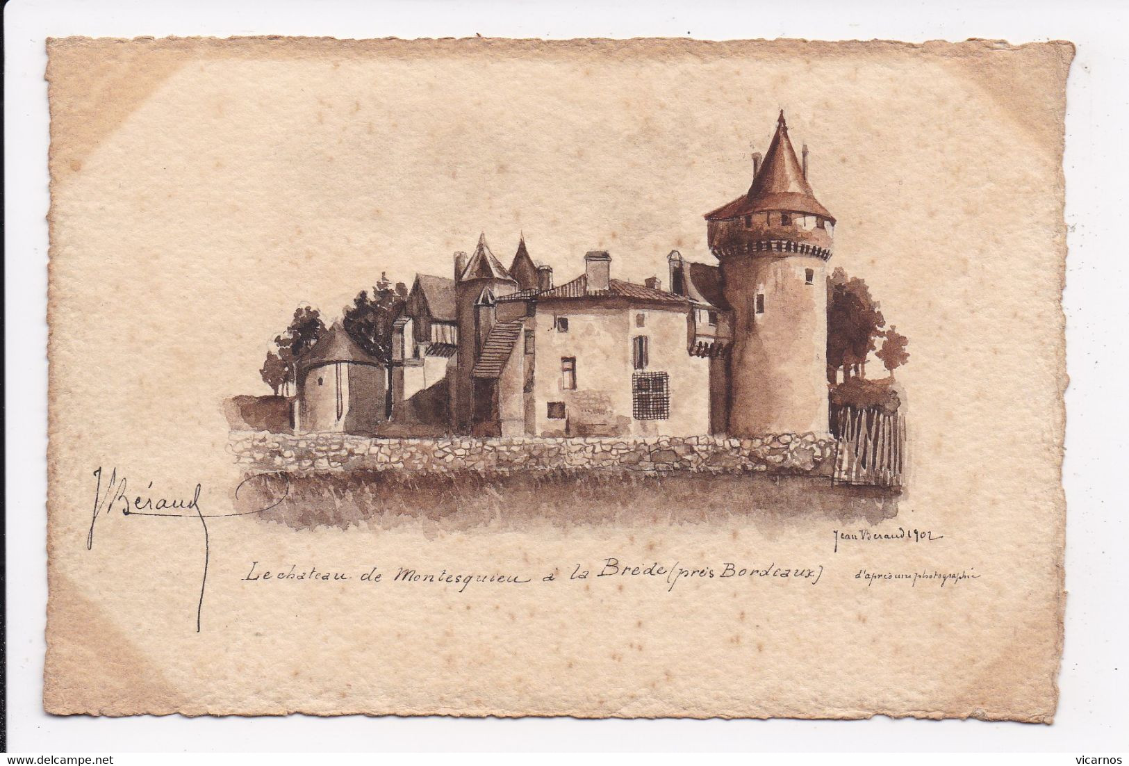 CP ILLUSTRATION 33 Le Chateau De Montesquieu à LA BREDE Pres Bordeaux - Altri & Non Classificati