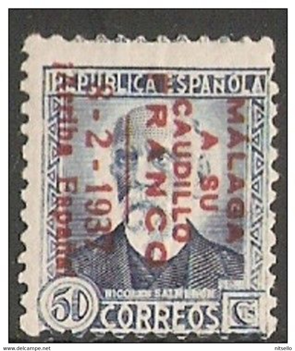 LOTE 2112A  //  (C150) ESPAÑA PATRIOTICOS -  EMISIONES NACIONALISTAS  MALAGA EDIFIL Nº: 35**MNH - Nationalistische Ausgaben