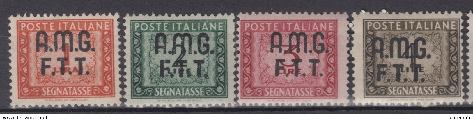 Trieste Zona A - AMG-FTT - Segnatasse N.5-15 - 1250 Euro - Gomma Integra MNH** Varietà Di Soprastampe Non Considerate - Postage Due