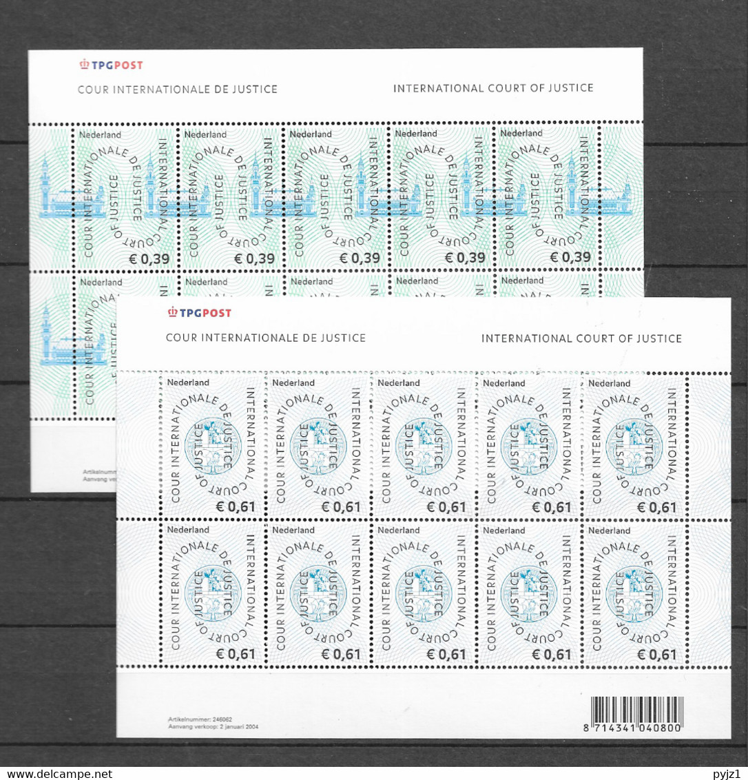 2004 MNH Nederland NVPH D59-60 Sheets - Dienstmarken