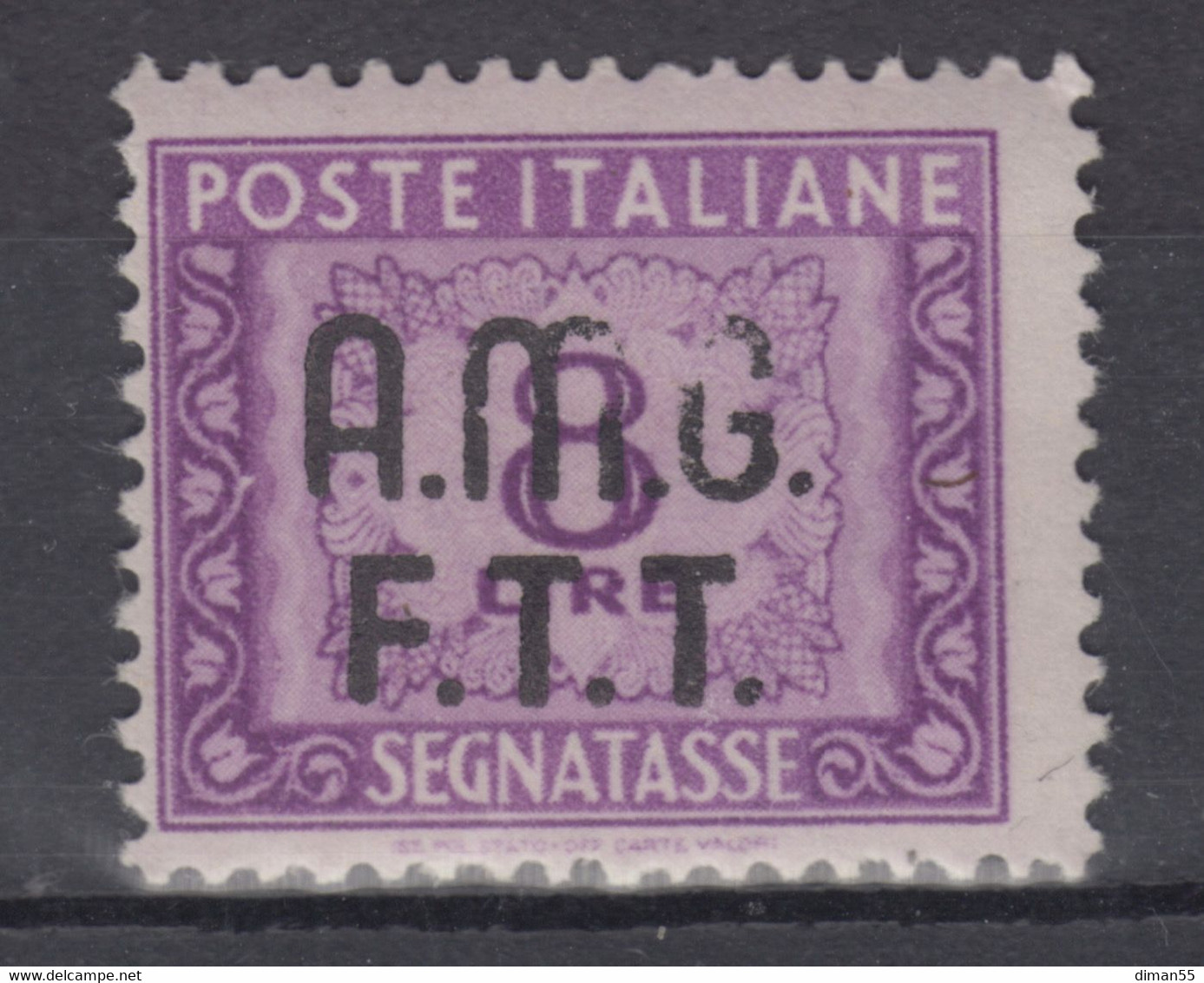 Trieste Zona A - AMG-FTT - Segnatasse N.11 - Gomma Integra MNH** Incredibile Varietà Di Soprastampa - Firmata Wolf - Impuestos