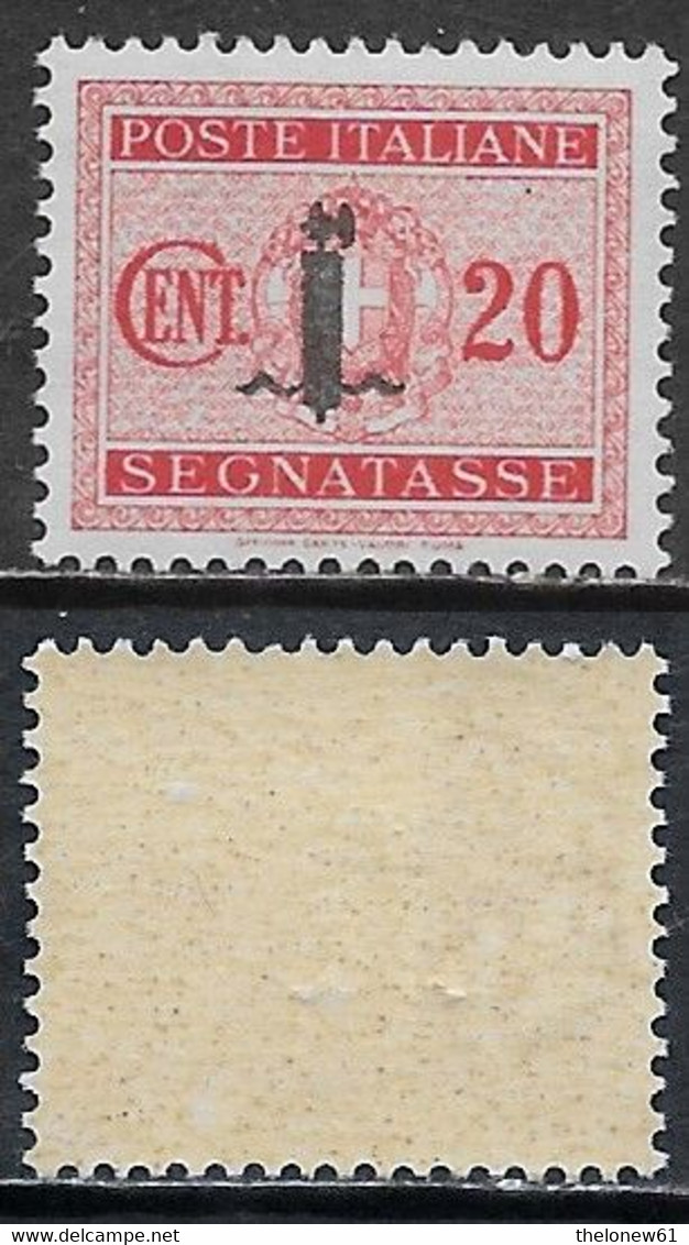 Italia Italy 1944 RSI Segnatasse Fascio C20 Sa N.S62 Nuovo Integro MNH ** - Portomarken