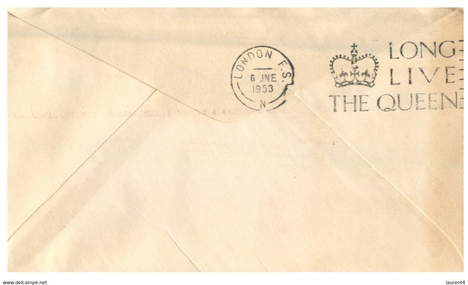 (O 17) Coronation Of Queen Elizabth II (Sydney 1953 Postmark) QANTAS (London Postmark At Back) - Altri & Non Classificati