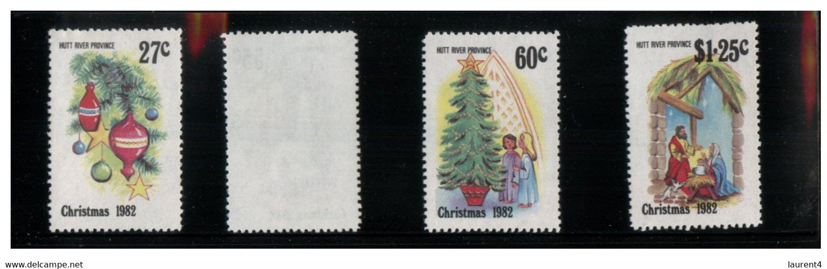 (O 17) Australia - Hutt River Province Cinderella Stamps (micro State) 1982 Christmas (4 Stamps) - Abarten Und Kuriositäten