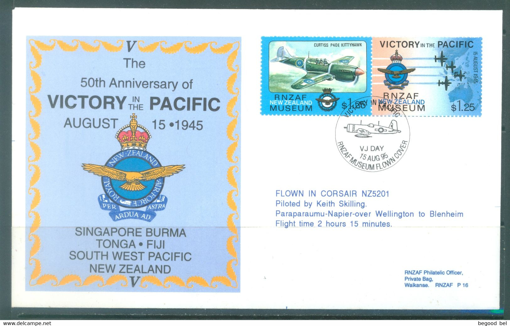 NZ - 1995 - PRESENTATION PACK RNZAF MUSEUM  - CINDERELLA VICTORY 50th ANNIVERSARY - Lot 22010 - Presentation Packs