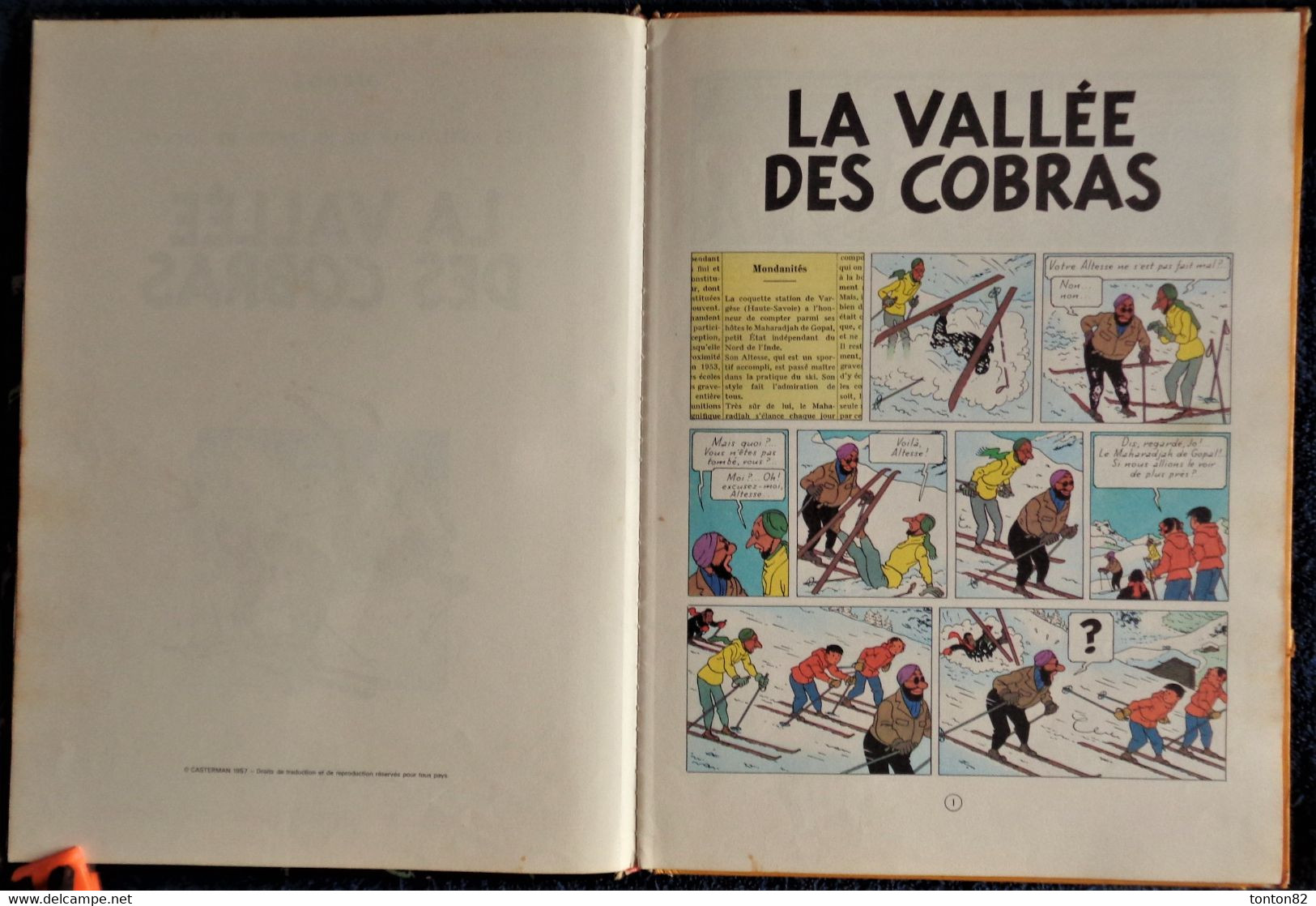 Hergé - " La Vallée Des Cobras " - Les Aventures De Jo, Zette Et Jocko - Casterman - ( 1966 ) . - Jo, Zette & Jocko