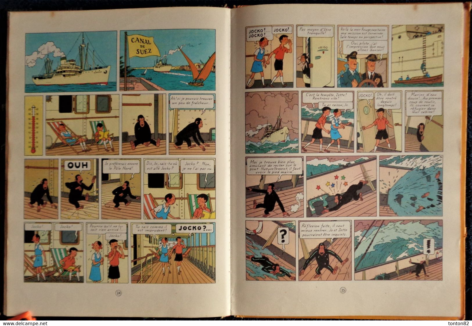 Hergé - " La Vallée Des Cobras " - Les Aventures De Jo, Zette Et Jocko - Casterman - ( 1966 ) . - Jo, Zette & Jocko