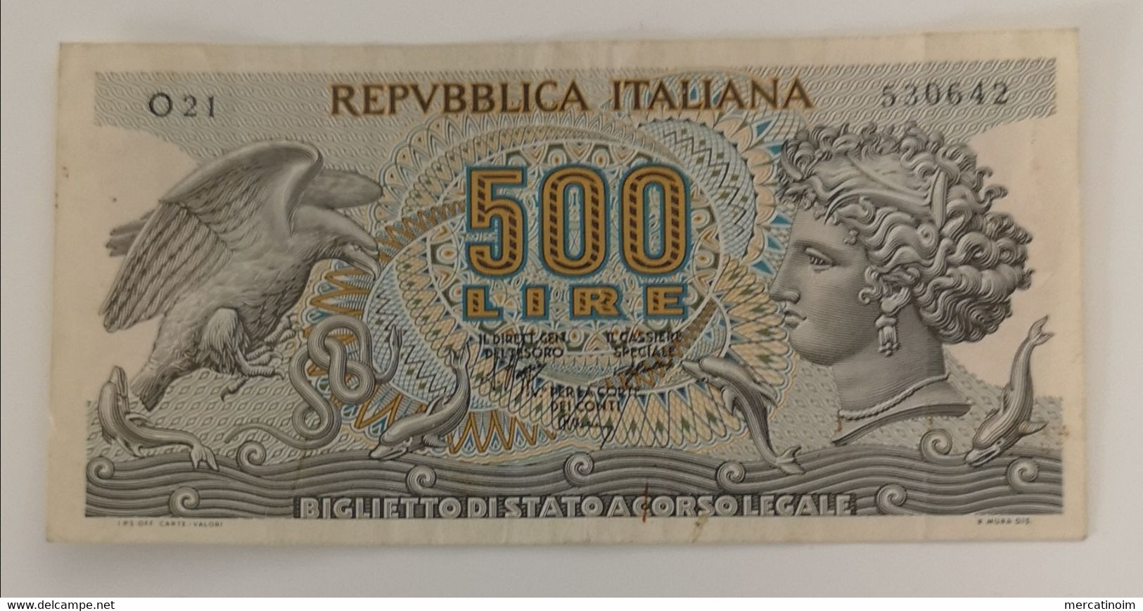 Repubblica Italia 2 Banconote 500 Lire Aretusa 1966 E 1970 - 500 Lire