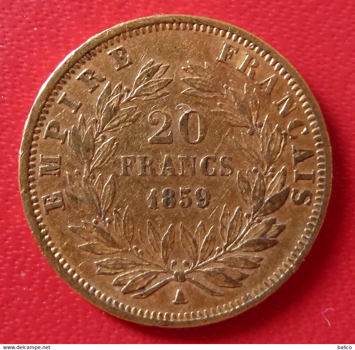 20 Francs Or NAPOLEON III Tête Nue - 1859 A - Otros & Sin Clasificación