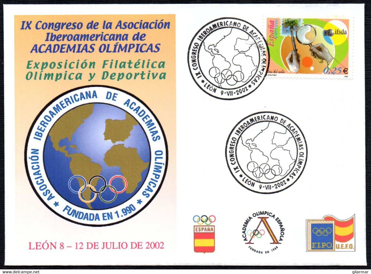 OLYMPIC ESPANA LEON 2002 - IX CONGRESO DE LA ASOCIACION IBEROAMERICANA DE ACADEMIAS OLIMPICAS - U.E.F.O - Verano 2004: Atenas - Paralympic