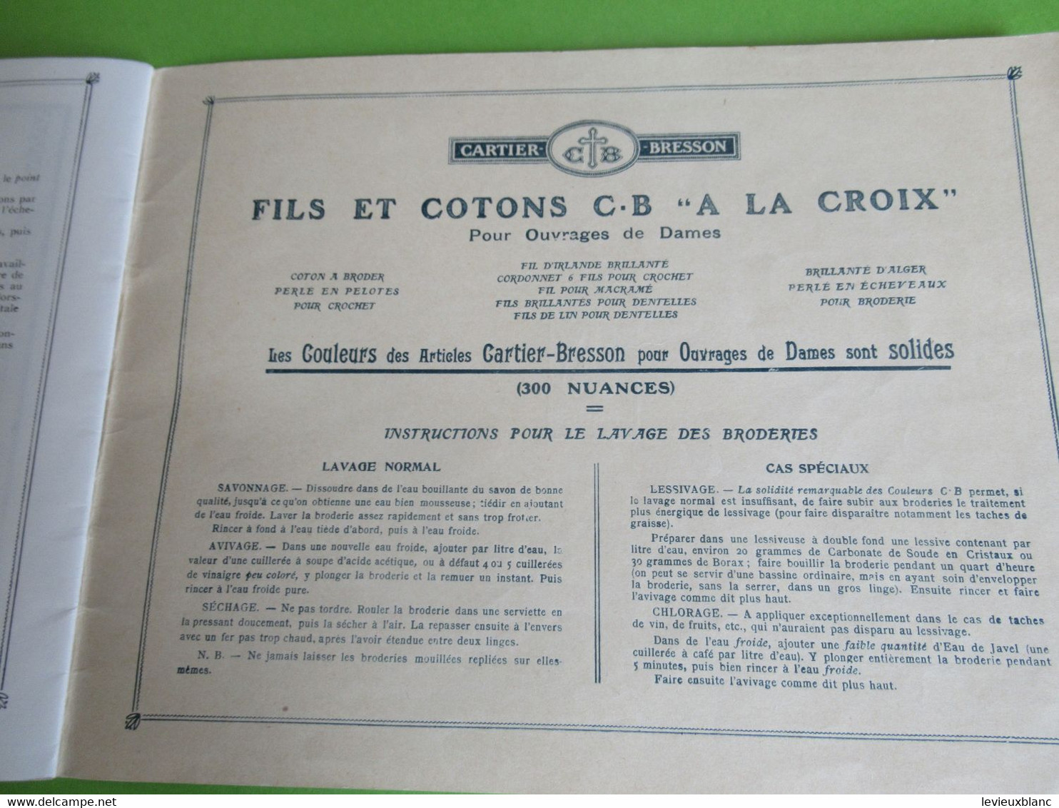 Catalogue/ Les Jours Modernes à Fils Tirés/Collection JS/Album N°2/ CB à La Croix/Vers 1920-1930                   MER73 - Kant En Stoffen