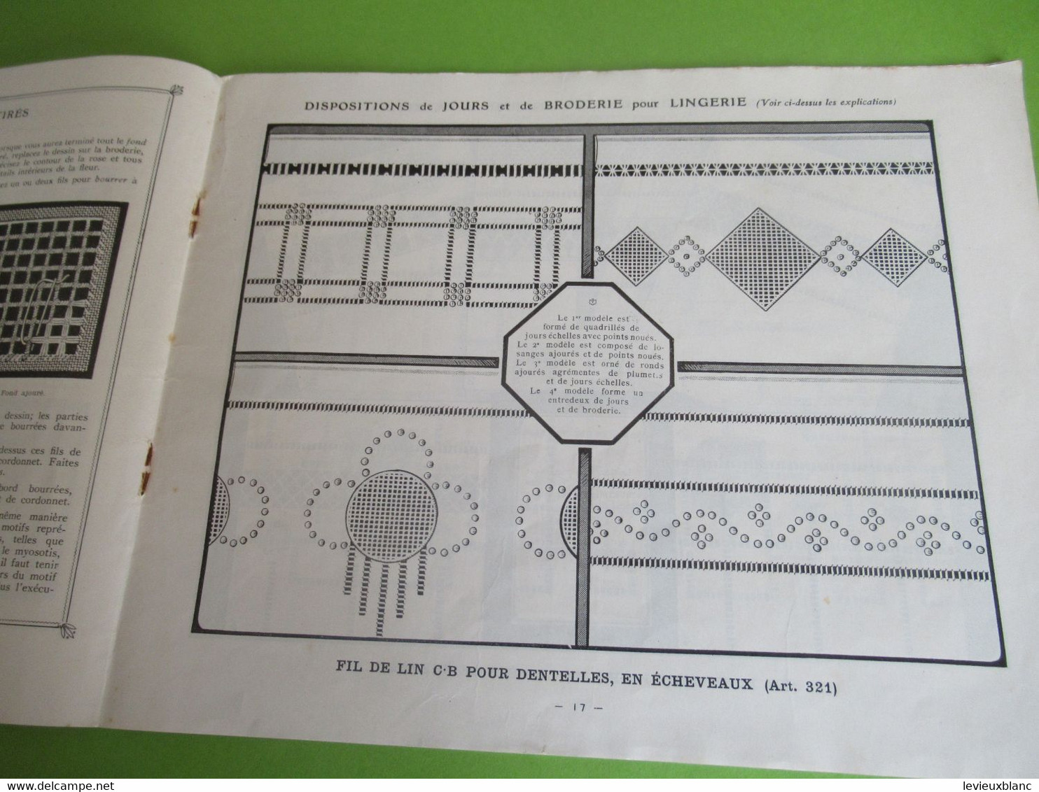 Catalogue/ Les Jours Modernes à Fils Tirés/Collection JS/Album N°1 / CB à La Croix/Vers 1920-1930                  MER74 - Spitzen Und Stoffe