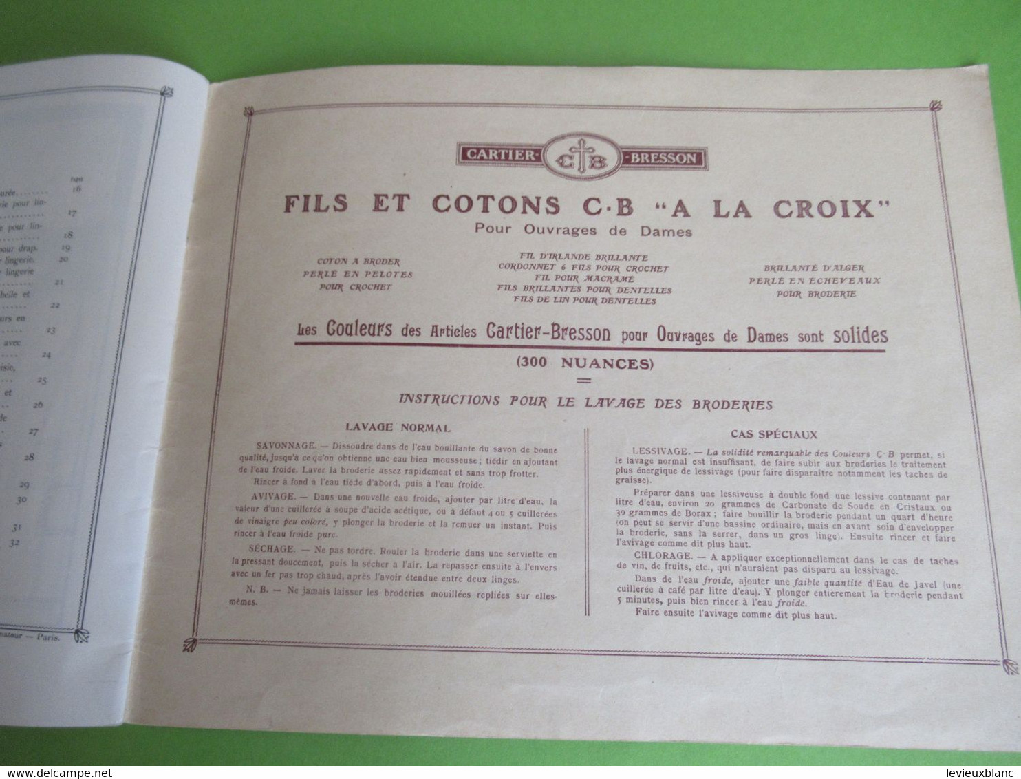 Catalogue/ Les Jours Modernes à fils tirés/Collection JS/Album N°1 / CB à la Croix/Vers 1920-1930                  MER74