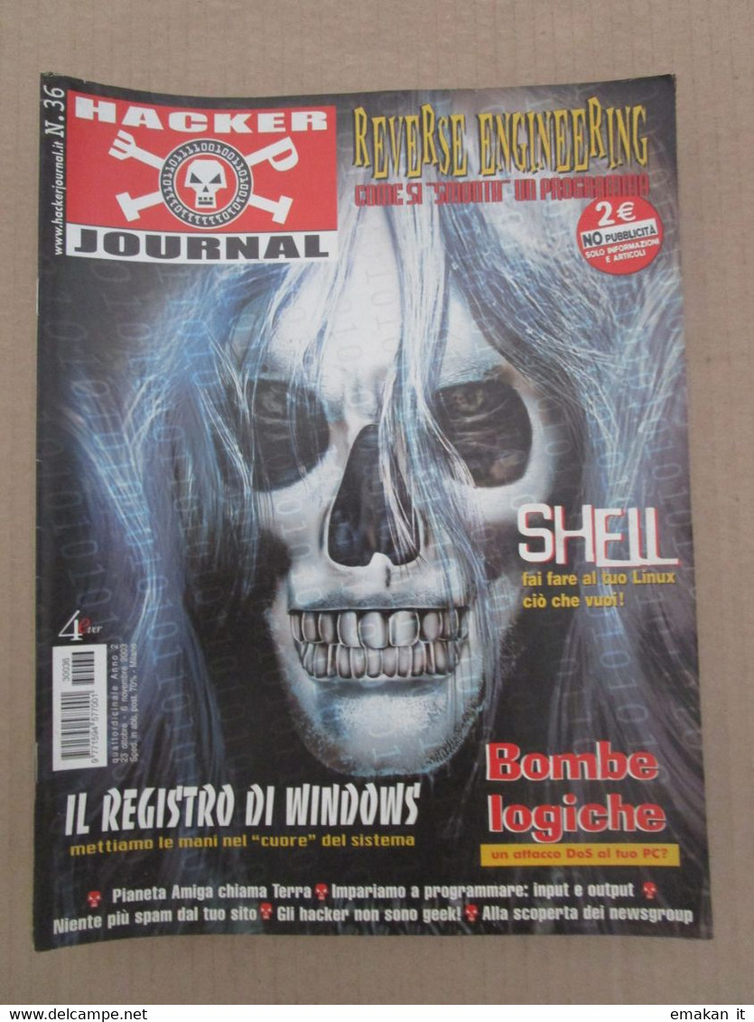 # HACKER JOURNAL N 36 MOLTI ALTRI NUMERI DISPONIBILI - Moda