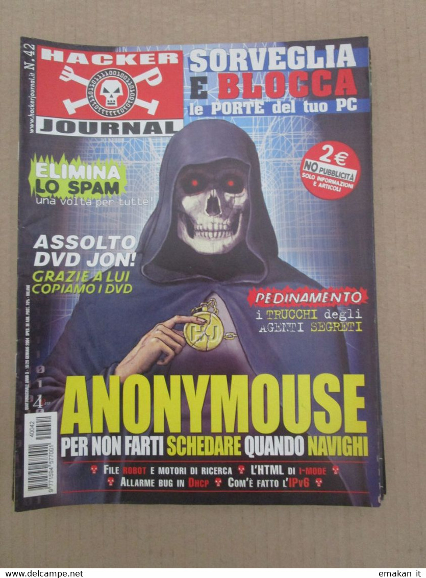 # HACKER JOURNAL N 42 MOLTI ALTRI NUMERI DISPONIBILI - Moda