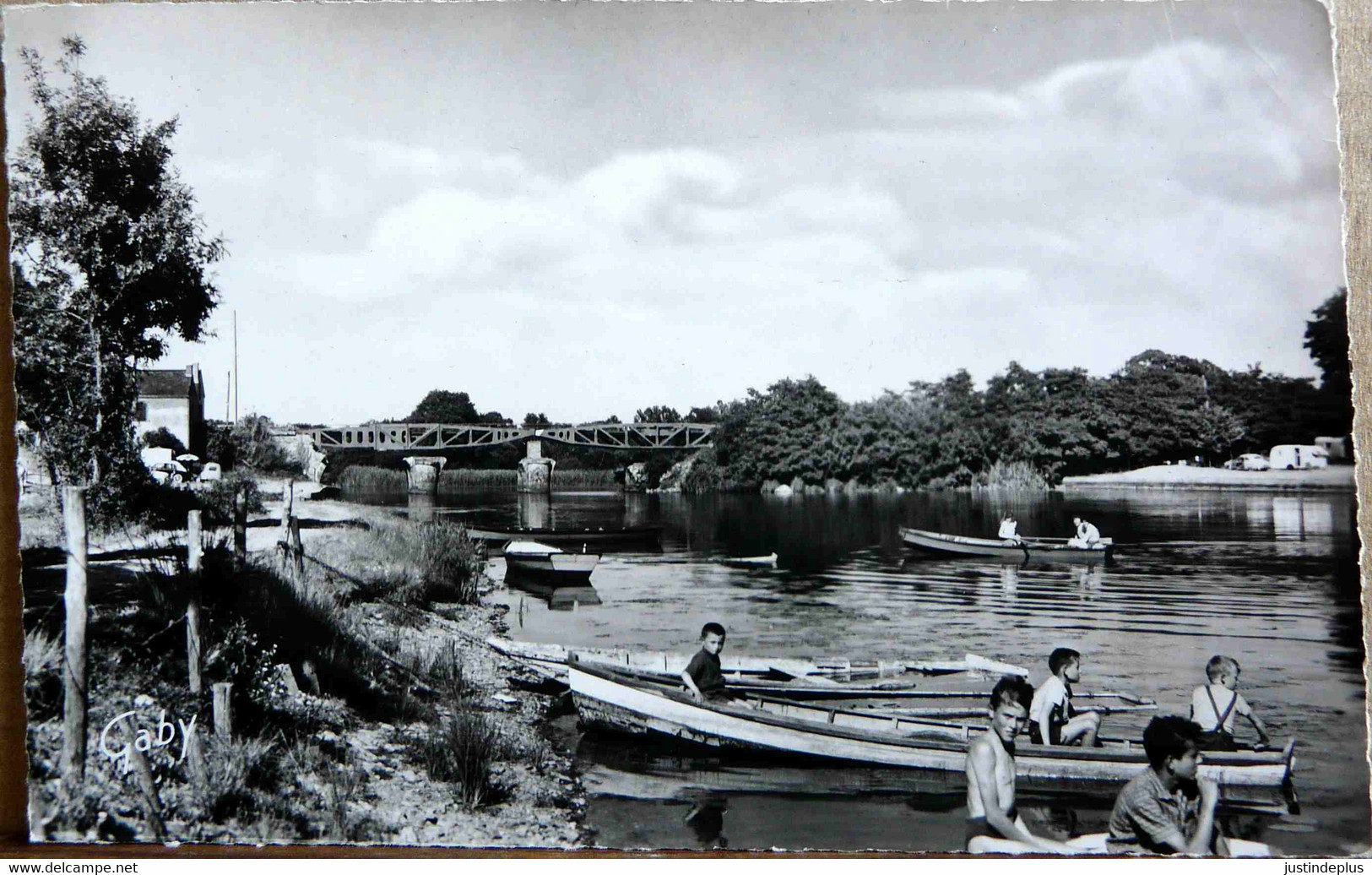 GUENROUET LE PONT SAINT CLAIR SUR LE CANAL DE NANTES A BREST CARTE DE 1964 - Guenrouet