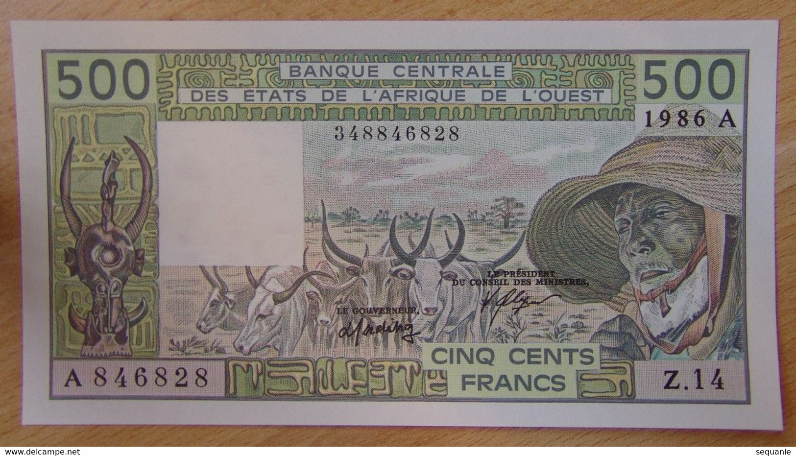 500 Francs BCEAO Côte D'Ivoire 1986 A - Z.14 - Costa De Marfil